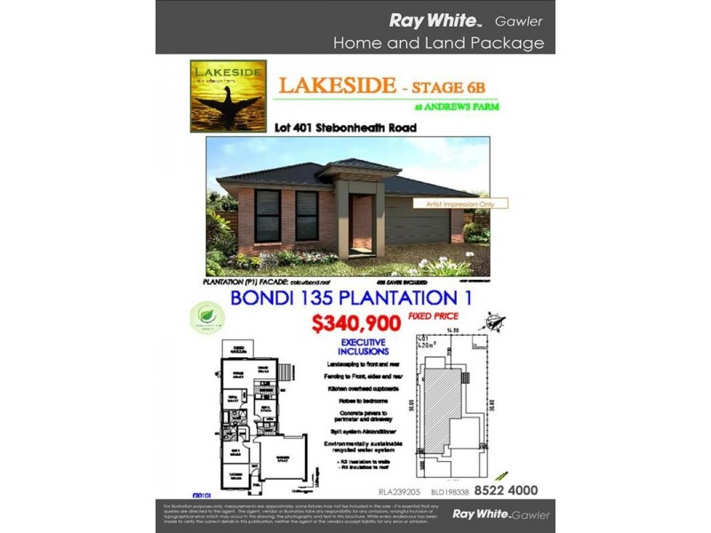 Lot 401 (bondi) Steboneath Road, Andrews Farm SA 5114