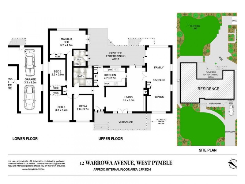 12 Warrowa Avenue, West Pymble NSW 2073 Floorplan