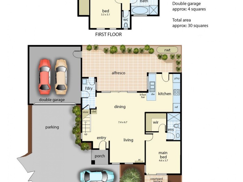 3/25 Empire Street, Mornington VIC 3931 Floorplan