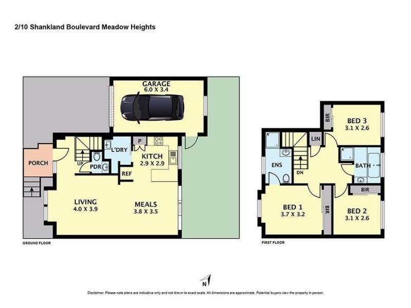 2/10 Shankland Boulevard, Meadow Heights VIC 3048 Floorplan