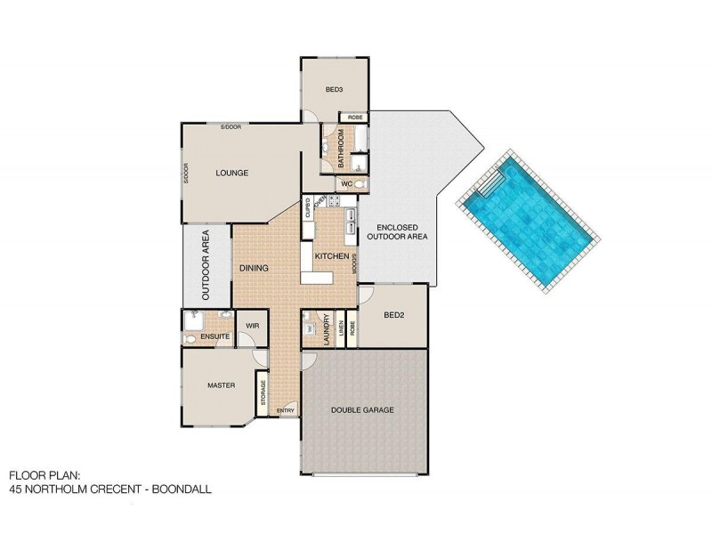 45 Northholm Crescent, Boondall QLD 4034 Floorplan