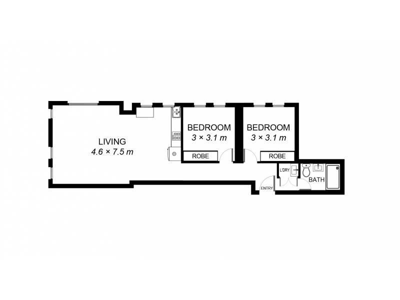 302/110 Hunter Street, Newcastle NSW 2300 Floorplan