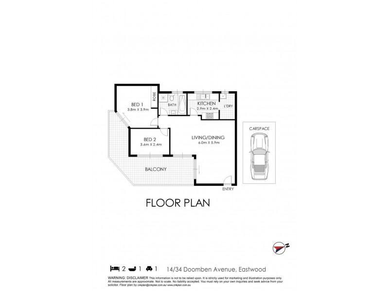 14/34 Doomben Avenue, Eastwood NSW 2122 Floorplan