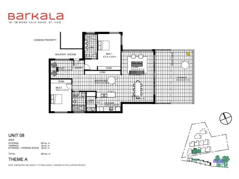 8/131-135 Mona Vale Road, St Ives NSW 2075 Floorplan