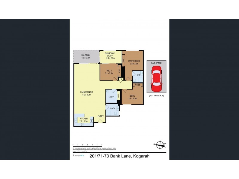 201/71-73 Bank Lane, Kogarah NSW 2217 Floorplan