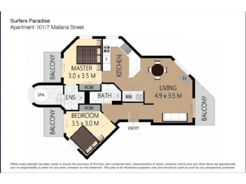 101/7 Mallana Street, Surfers Paradise QLD 4217 Floorplan