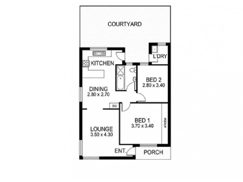 1/57-59 Wallala Street, Park Holme SA 5043 Floorplan