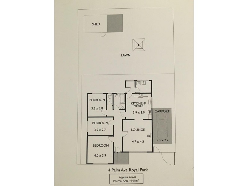 14 Palm Avenue, Royal Park SA 5014 Floorplan