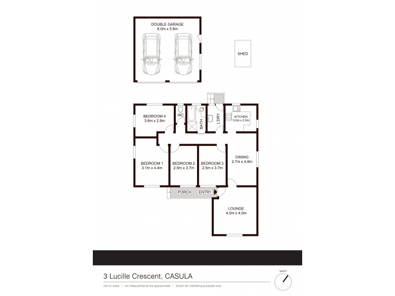 3 Lucille Crescent, Casula NSW 2170 Floorplan