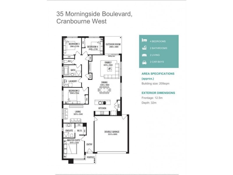 35 Morningside Boulevard, Cranbourne West VIC 3977 Floorplan