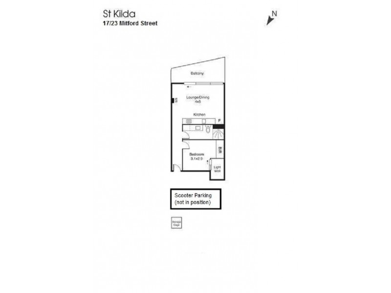 17/23 Mitford Street, St Kilda VIC 3182 Floorplan