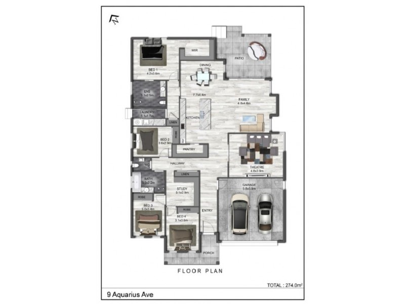 9 Aquarius Avenue, Lake Cathie NSW 2445 Floorplan