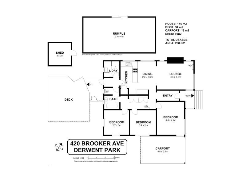 420 Brooker Highway, Derwent Park TAS 7009 Floorplan