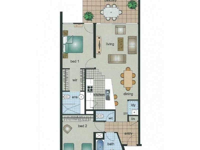 51/10 Grand Parade, Kawana Island QLD 4575 Floorplan