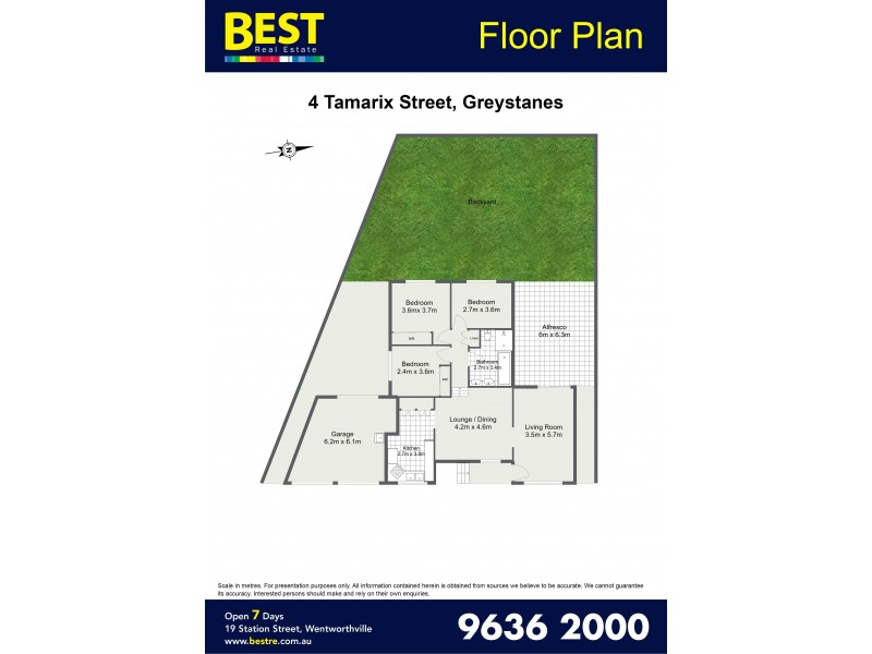 4 Tamarix Street, Greystanes NSW 2145 Floorplan