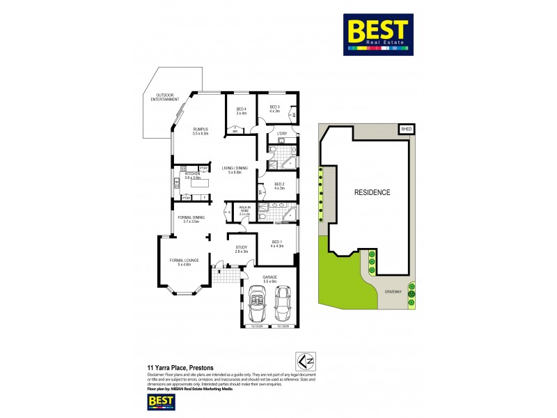 11 Yarra Place, Prestons NSW 2170 Floorplan