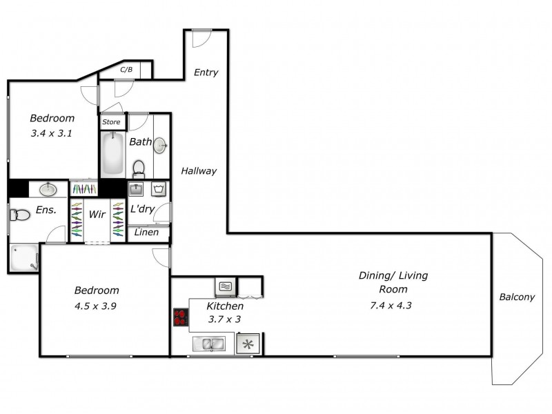 75/45 Hayle Street, Burleigh Heads QLD 4220 Floorplan