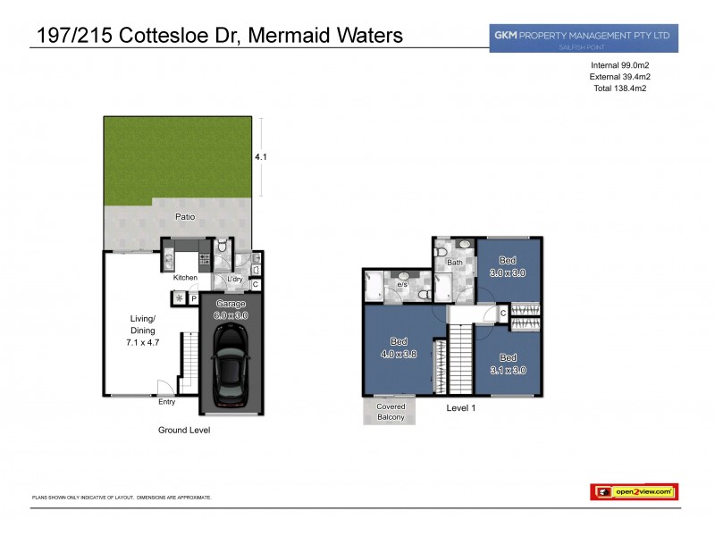Unit 197/215 Cottesloe, Mermaid Waters QLD 4218 Floorplan