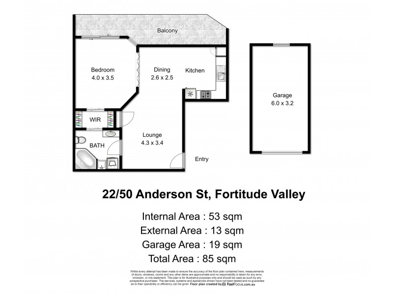Unit 22/50 Anderson Street, Fortitude Valley QLD 4006 Floorplan