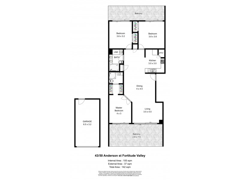 43/50 Anderson Street, Fortitude Valley QLD 4006 Floorplan