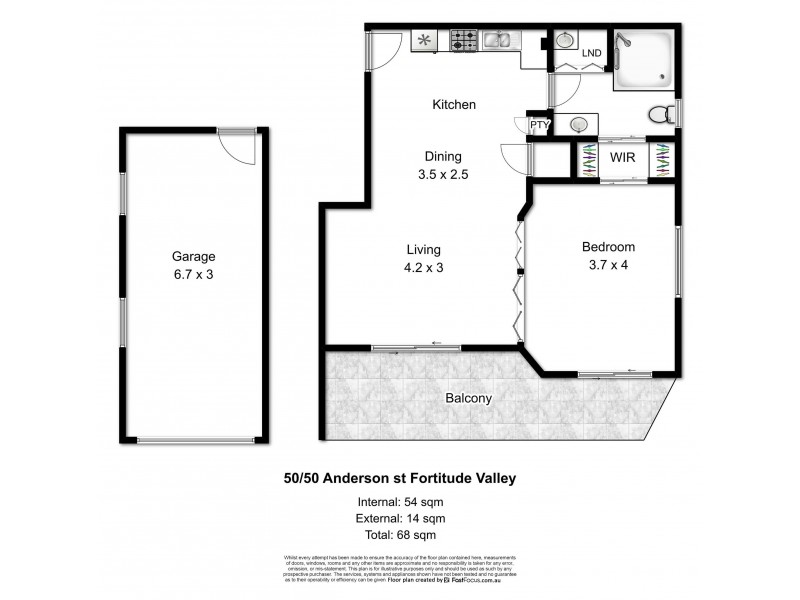 Unit 50/50 Anderson Street, Fortitude Valley QLD 4006 Floorplan