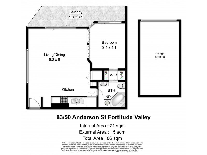 Unit 83/50 Anderson Street, Fortitude Valley QLD 4006 Floorplan