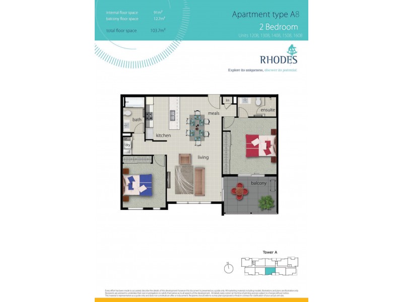 Unit 1208/54 – 58 Mount Cotton Road, Capalaba QLD 4157 Floorplan