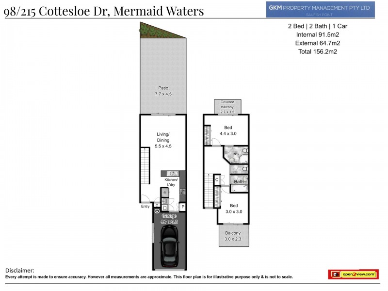 Unit 98/215 Cottesloe Drive, Mermaid Waters QLD 4218 Floorplan