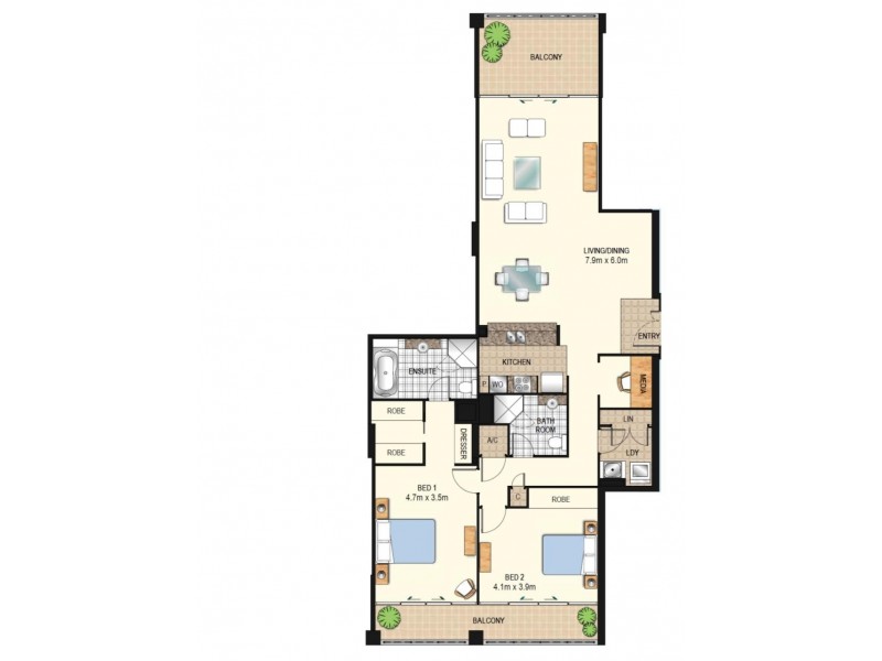 1 Como Crescent, Southport QLD 4215 Floorplan