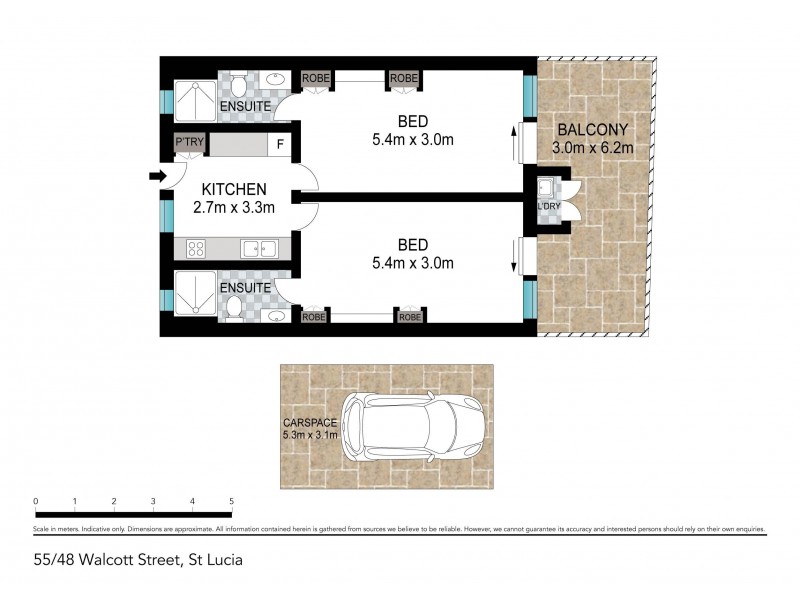 55/48 Wacott Street, St Lucia QLD 4067 Floorplan