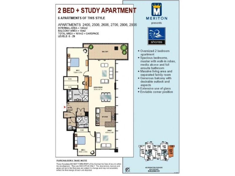 Unit 2906/1 Como Crescent, Southport QLD 4215 Floorplan