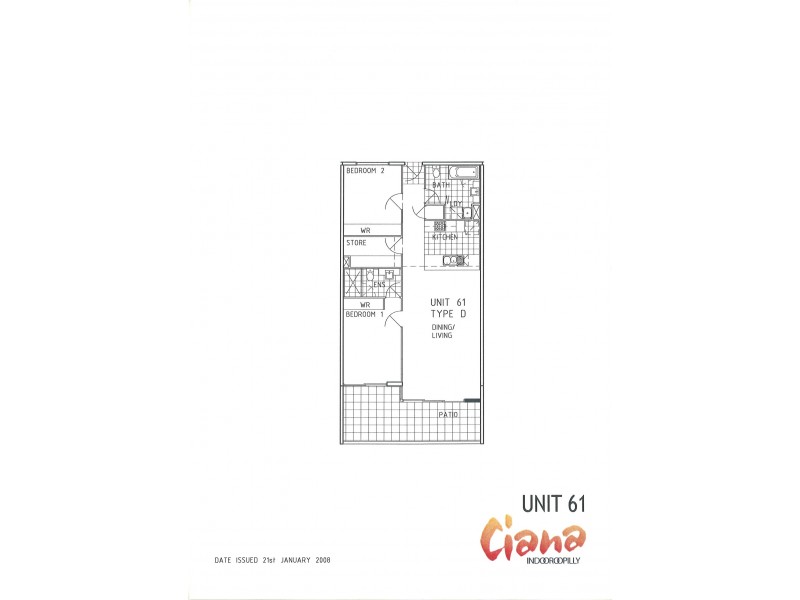 61/101 Clarence Road, Indooroopilly QLD 4068 Floorplan
