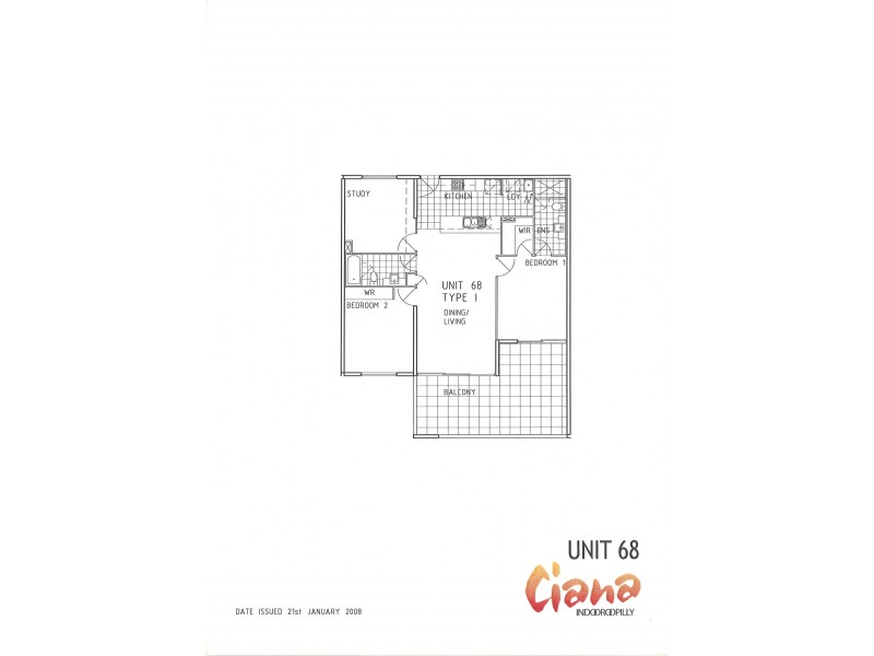 68/101 Clarence Road, Indooroopilly QLD 4068 Floorplan