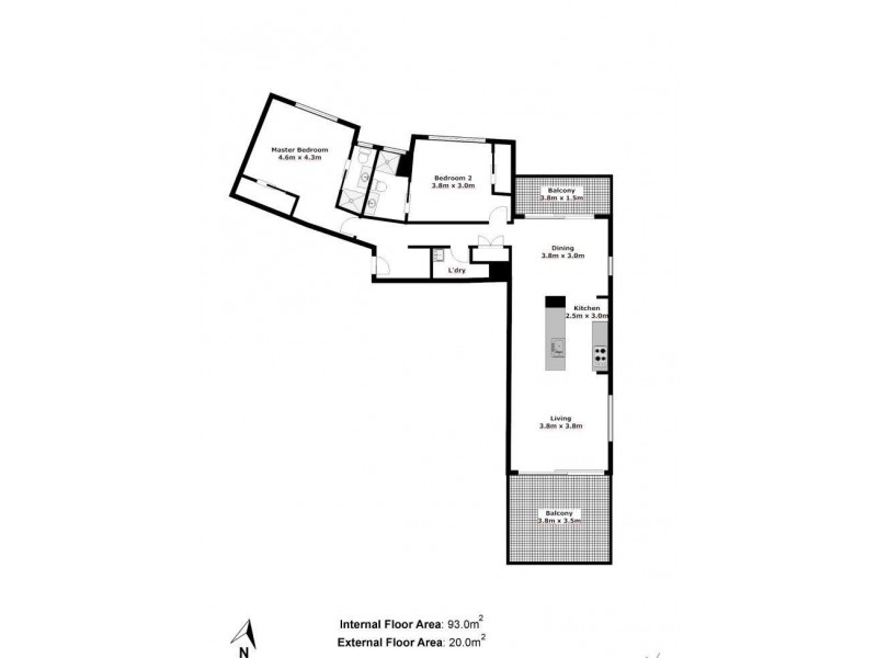 310/82 Boundary Street, Brisbane QLD 4000 Floorplan