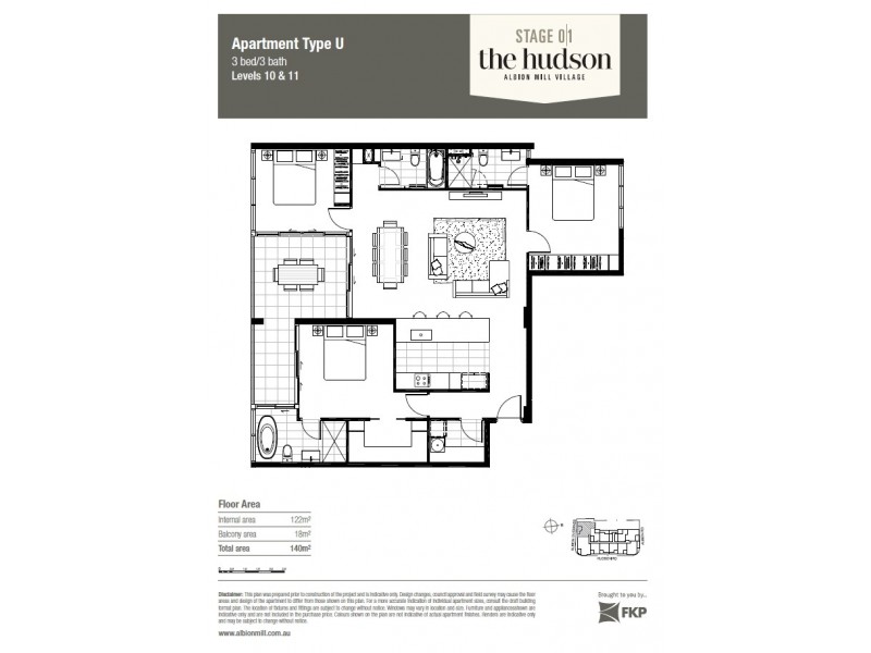 1110/54 Hudson Road, Albion QLD 4010 Floorplan