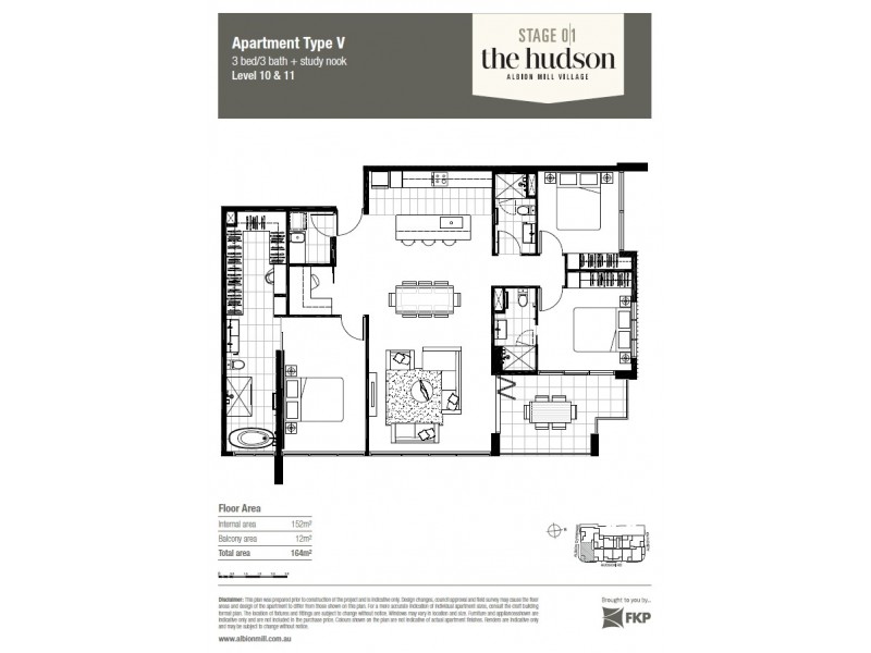 1008/54 Hudson Road, Albion QLD 4010 Floorplan