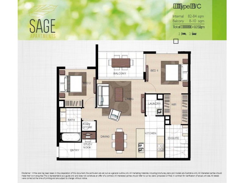 1203/31 Bourton Road, Merrimac QLD 4226 Floorplan