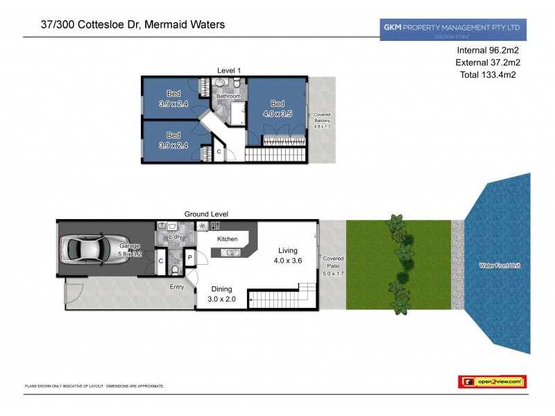 Unit 37/300 cottesloe, Mermaid Waters QLD 4218 Floorplan