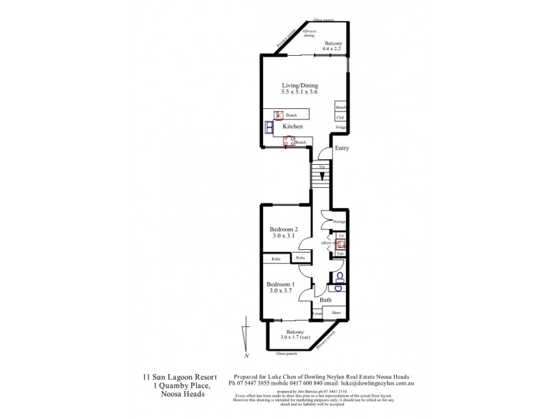 11/1 Quamby Place, Noosa Heads QLD 4567 Floorplan