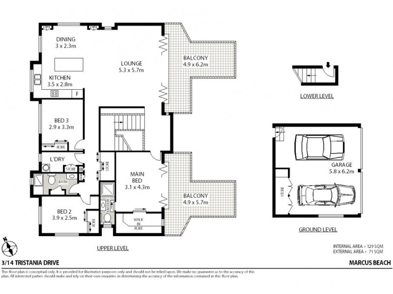 3/14 Tristania Drive, Marcus Beach QLD 4573 Floorplan