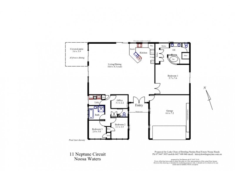 11 Neptune Circuit, Noosa Waters QLD 4566 Floorplan