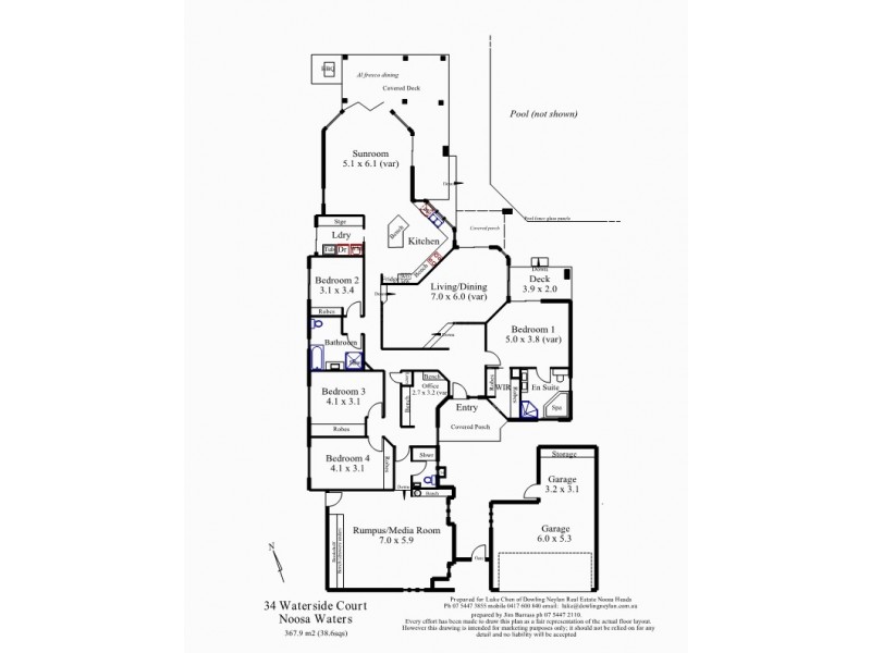 34 Waterside Court, Noosa Waters QLD 4566 Floorplan