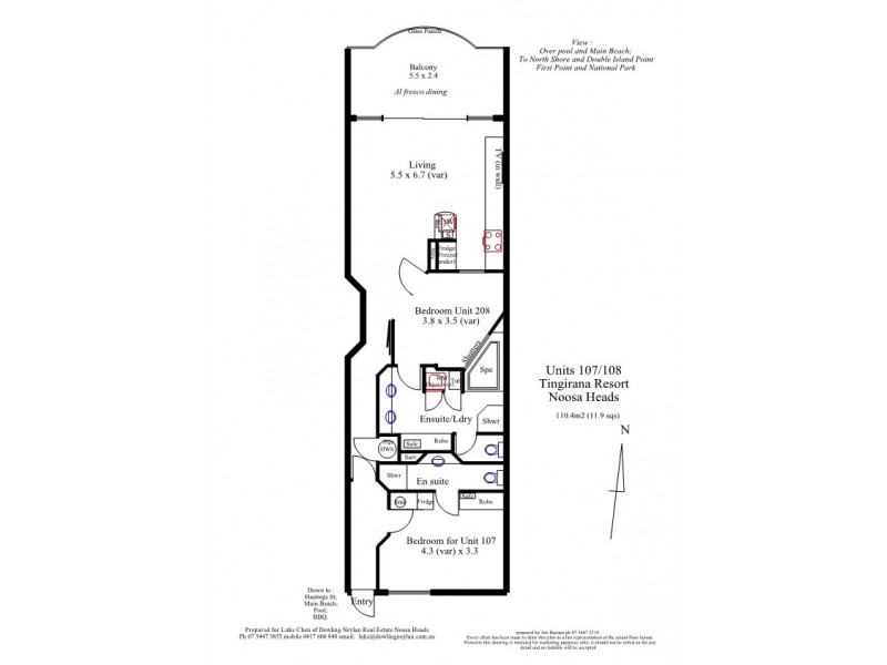 107/108/25 Hastings Street, Noosa Heads QLD 4567 Floorplan