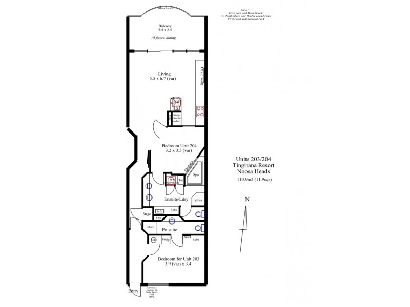 203-204/25 Hastings Street, Noosa Heads QLD 4567 Floorplan