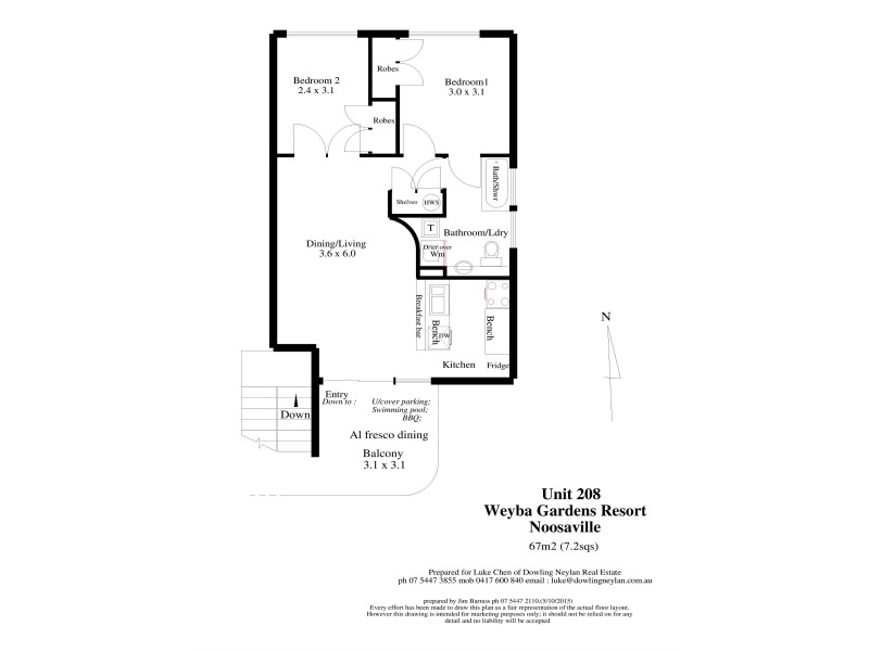 208/4 Lake Weyba Drive, Noosaville QLD 4566 Floorplan