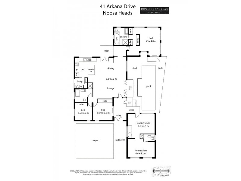 41 Arkana Drive, Noosa Heads QLD 4567 Floorplan