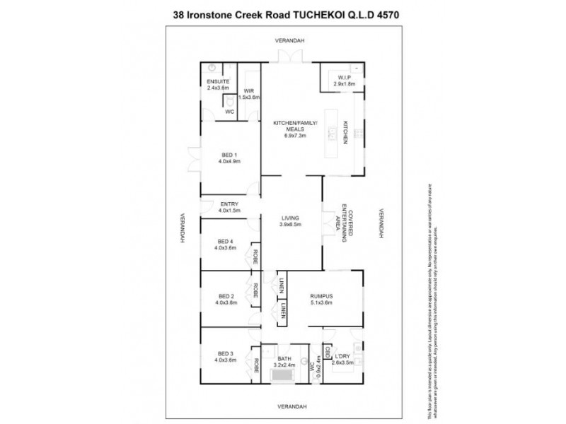 38 Ironstone Creek Road, Tuchekoi QLD 4570 Floorplan