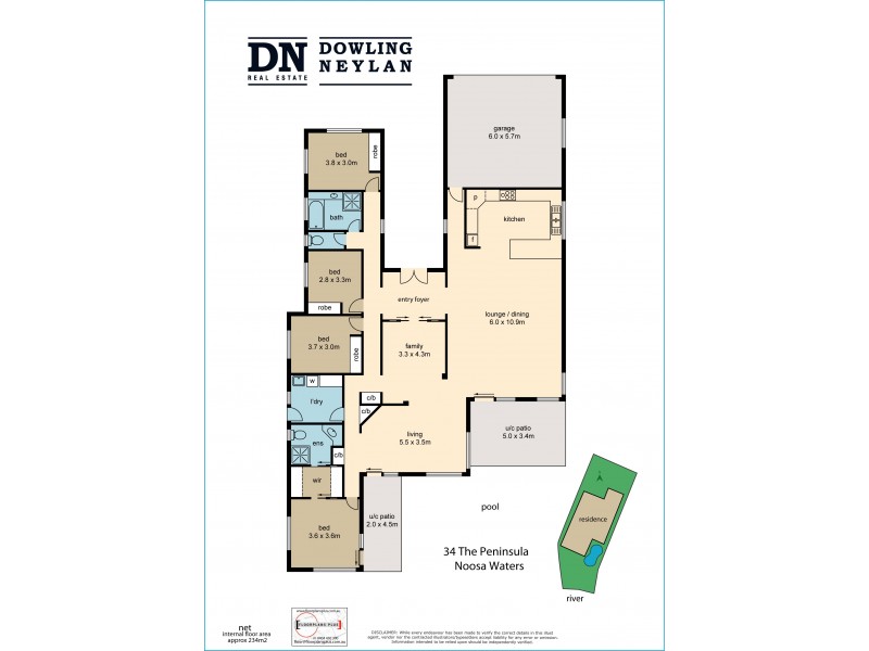 34 The Peninsula, Noosa Waters QLD 4566 Floorplan