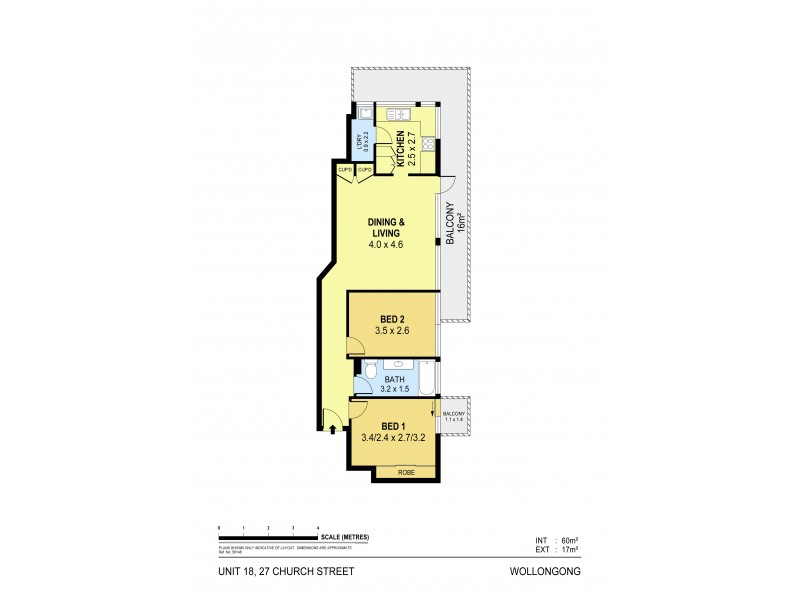 18/27  Church Street, Wollongong NSW 2500 Floorplan