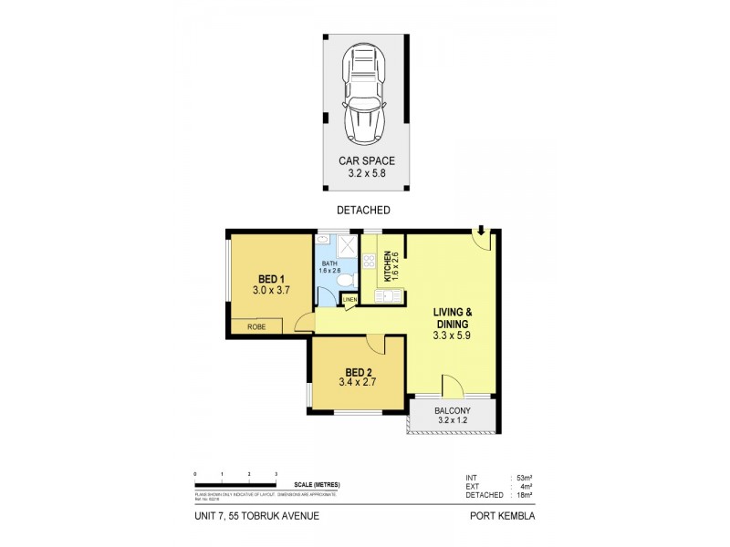 7/55 Tobruk Avenue, Port Kembla NSW 2505 Floorplan
